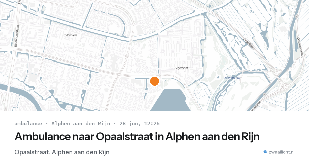 Ambulance naar Opaalstraat in Alphen aan den Rijn — 5 mrt 2026
