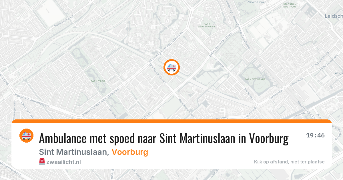 Ambulance met spoed naar Sint Martinuslaan in Voorburg — 24 mrt 2026