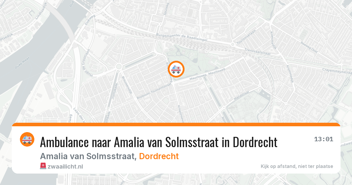 Ambulance naar Amalia van Solmsstraat in Dordrecht — 19 jul 2026