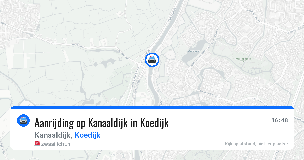 Aanrijding op Kanaaldijk in Koedijk — 23 jun 2026