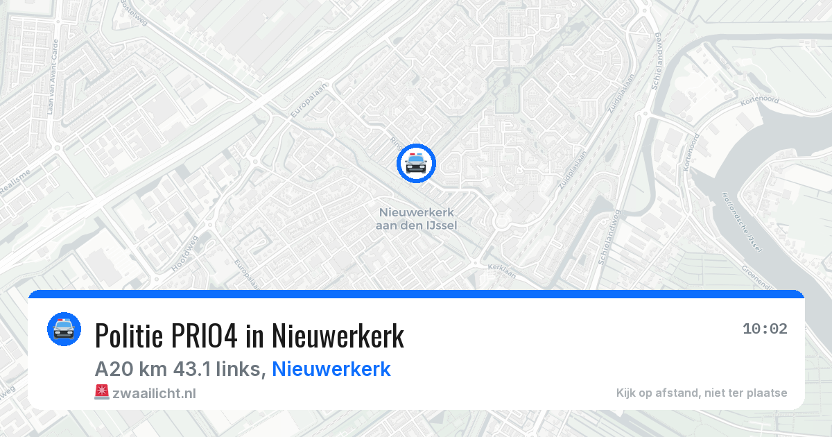Politie PRIO4 in Nieuwerkerk — 13 jun 2026 | 🚨 Zwaailicht.nl