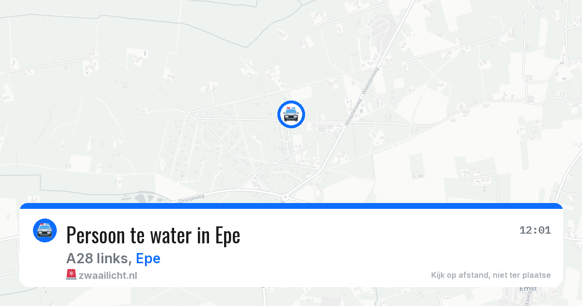 Persoon te water in Epe — 12 aug 2026