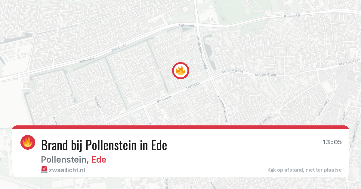 Brand bij Pollenstein in Ede — 21 mrt 2026