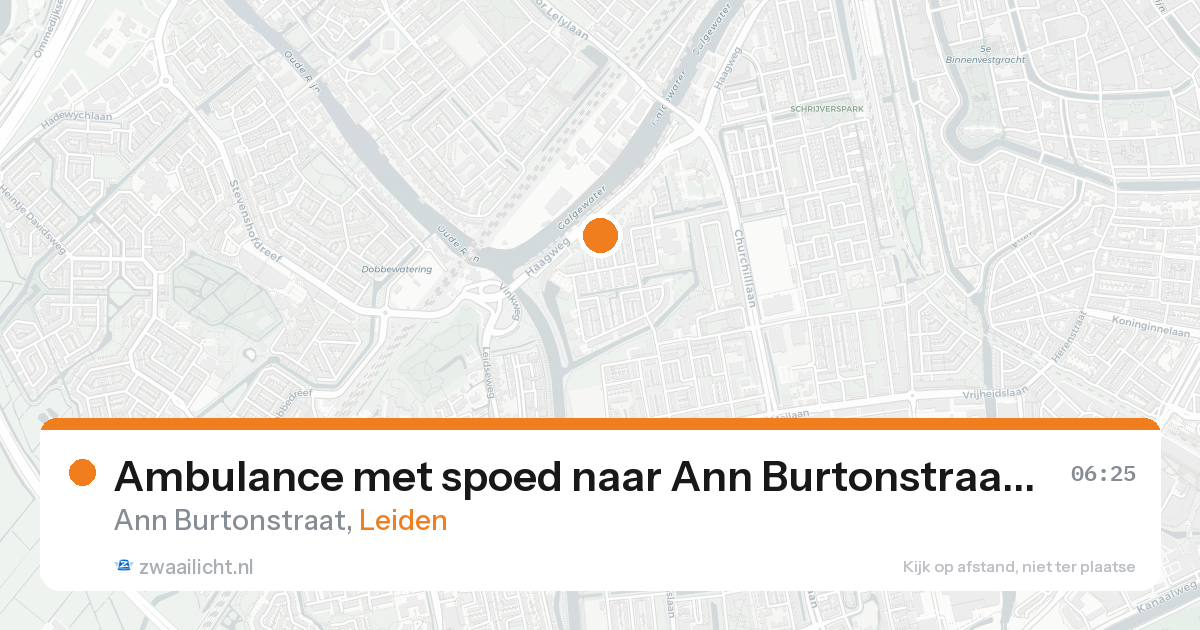 Ambulance met spoed naar Ann Burtonstraat in Leiden — 8 feb 2026