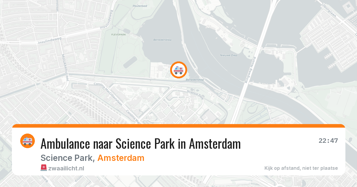 Ambulance naar Science Park in Amsterdam — 6 apr 2026