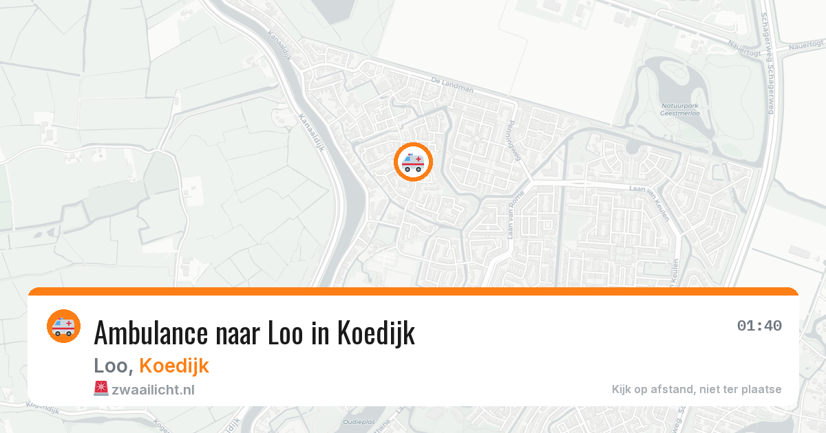 Ambulance naar Loo in Koedijk — 14 jul 2026