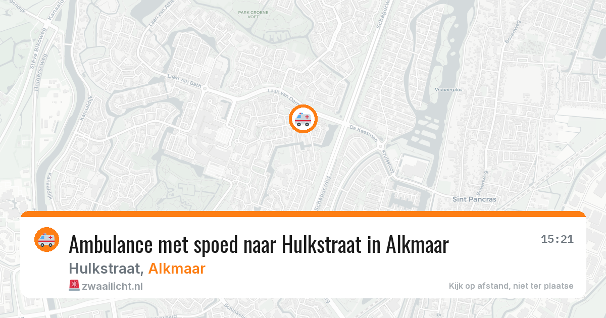 Ambulance met spoed naar Hulkstraat in Alkmaar — 27 feb 2026