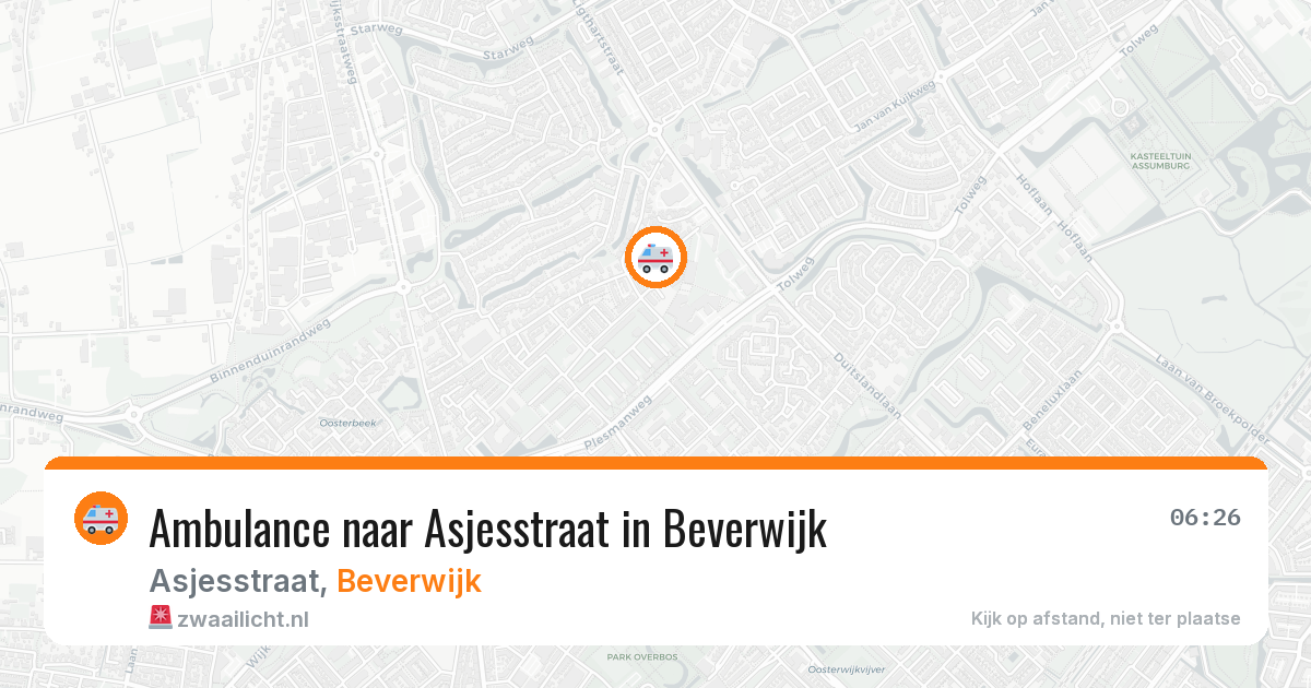 Ambulance naar Asjesstraat in Beverwijk — 4 aug 2026