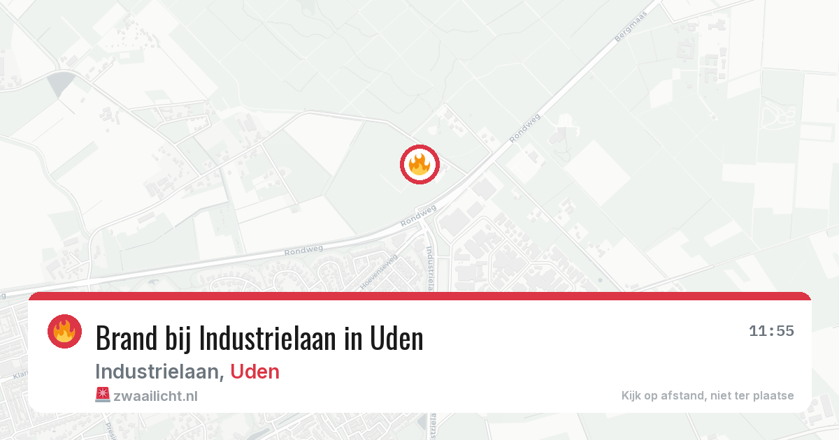 Brand bij Industrielaan in Uden — 13 jul 2026