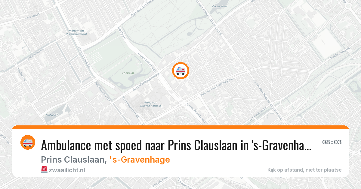 Ambulance met spoed naar Prins Clauslaan in 's-Gravenhage — 9 jun 2026