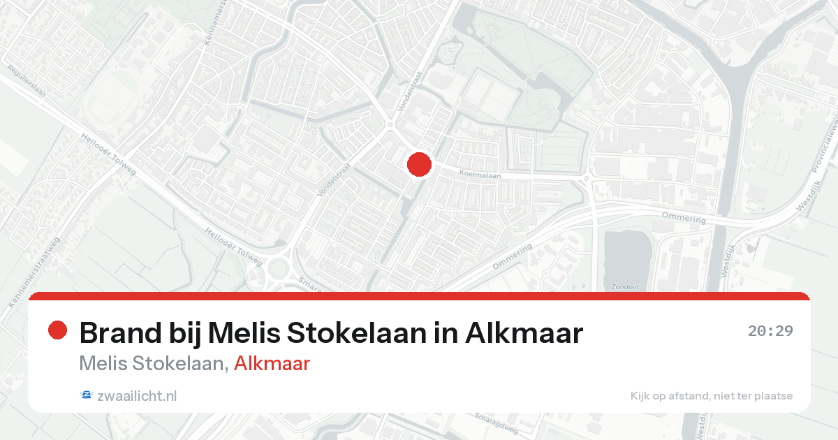 Brand bij Melis Stokelaan in Alkmaar — 15 aug 2026