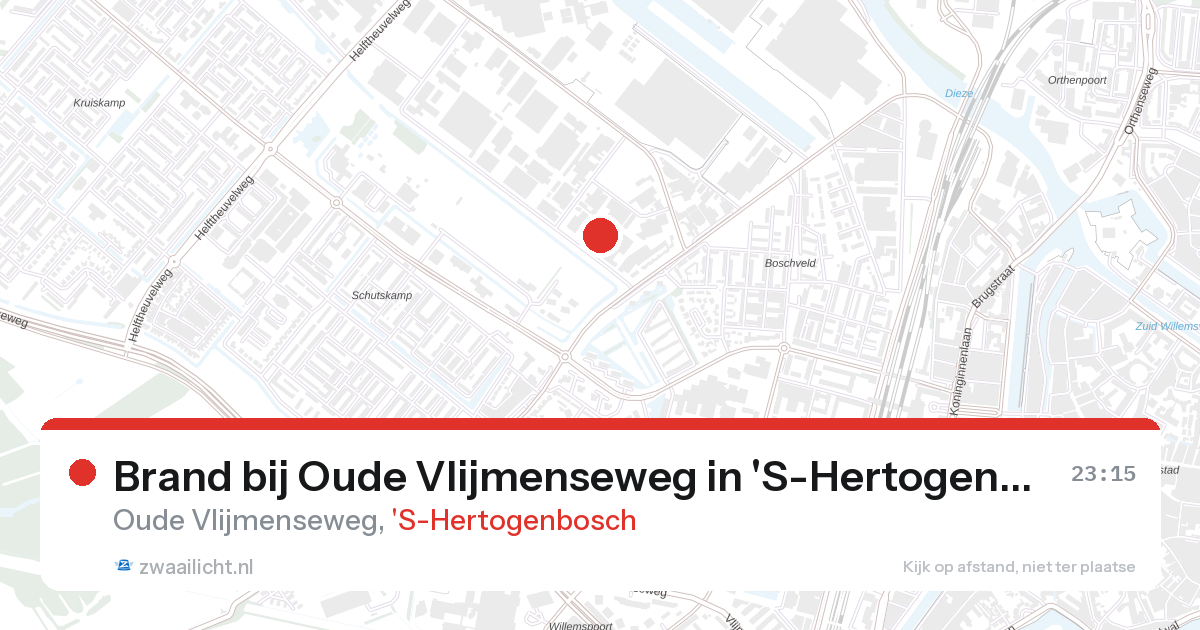Brand bij Oude Vlijmenseweg in 'S-Hertogenbosch — 26 aug 2026