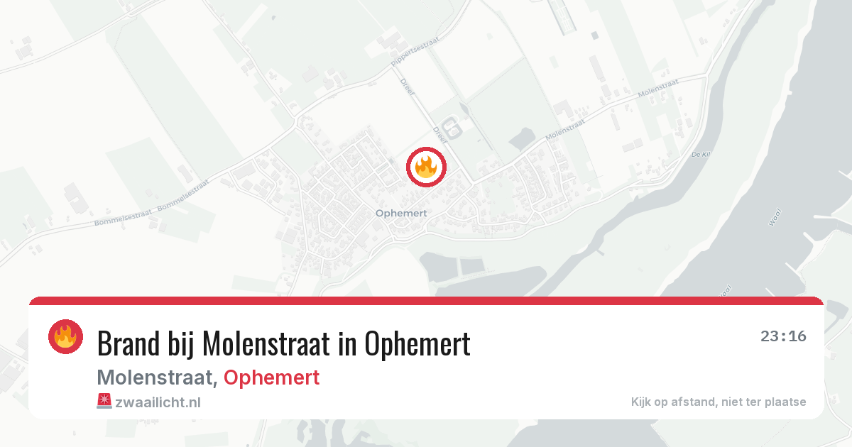 Brand bij Molenstraat in Ophemert — 26 jun 2026