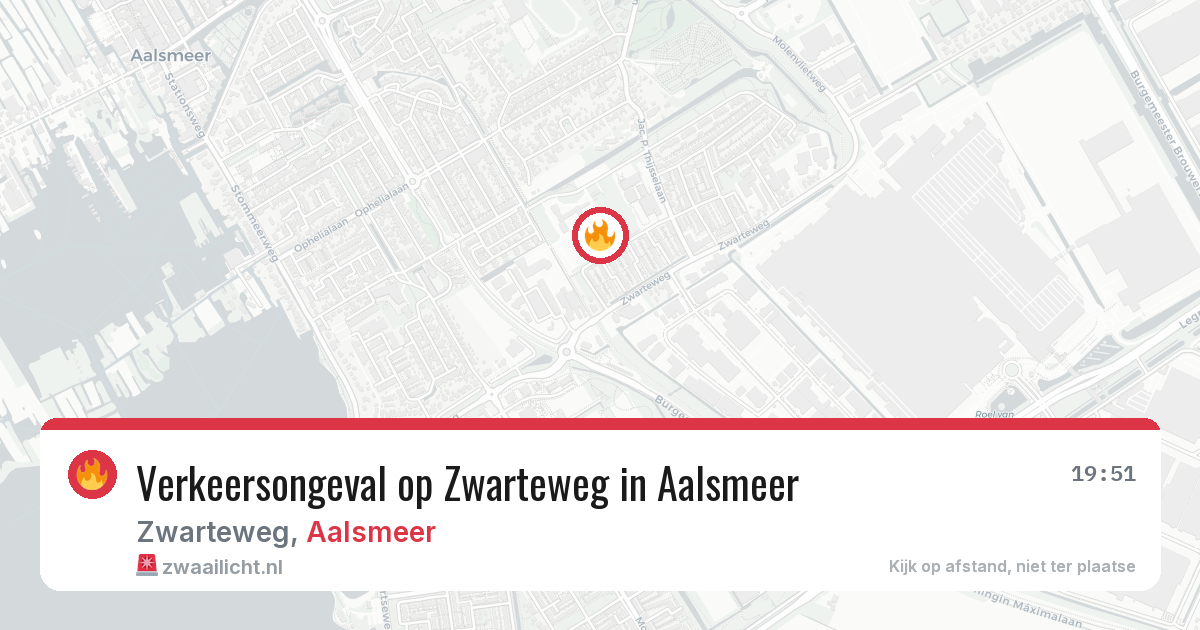 Verkeersongeval op Zwarteweg in Aalsmeer — 12 aug 2026