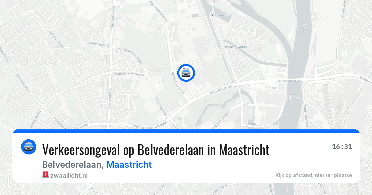 Verkeersongeval op Belvederelaan in Maastricht — 15 apr 2026