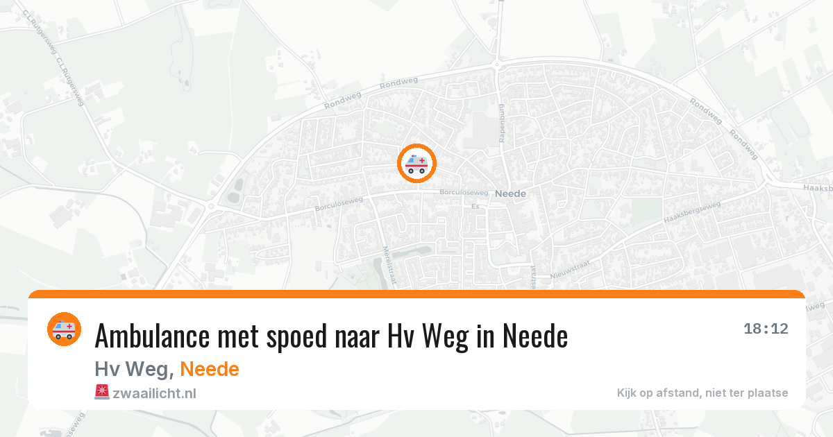 Ambulance met spoed naar Hv Weg in Neede — 14 jun 2026