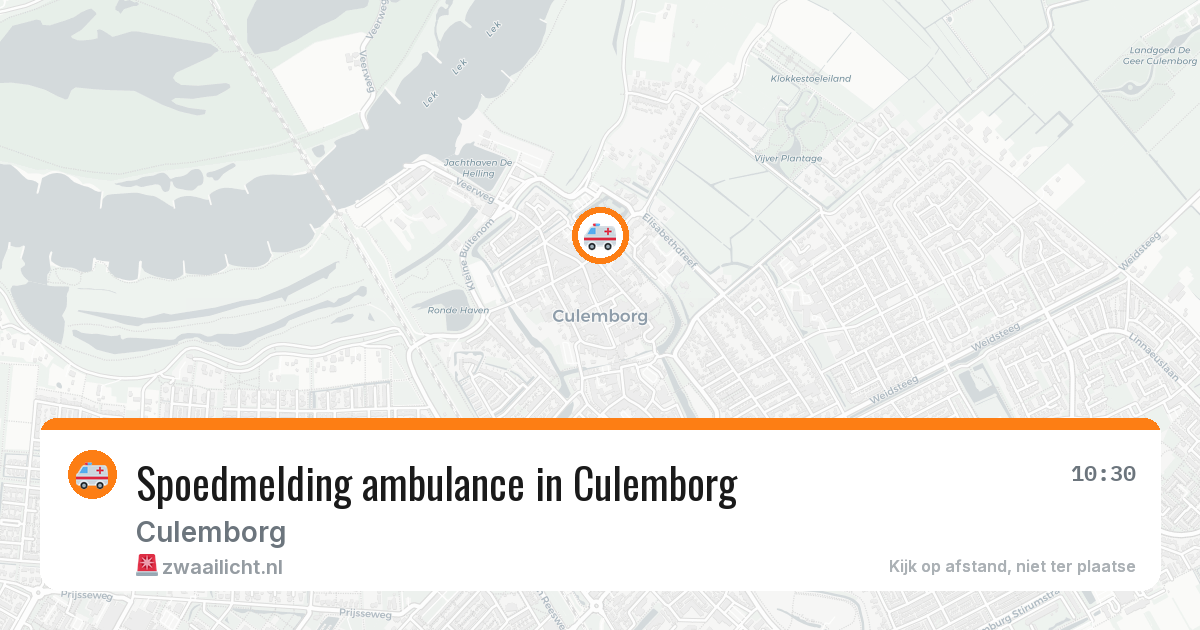 Spoedmelding ambulance in Culemborg — 4 aug 2026