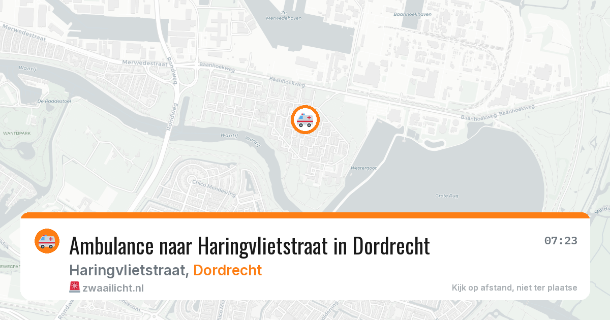 Ambulance naar Haringvlietstraat in Dordrecht — 11 aug 2026