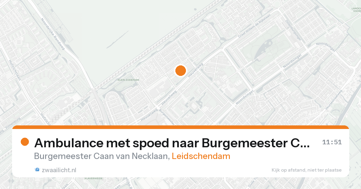 Ambulance met spoed naar Burgemeester Caan van Necklaan in Leidschendam — 18 aug 2026