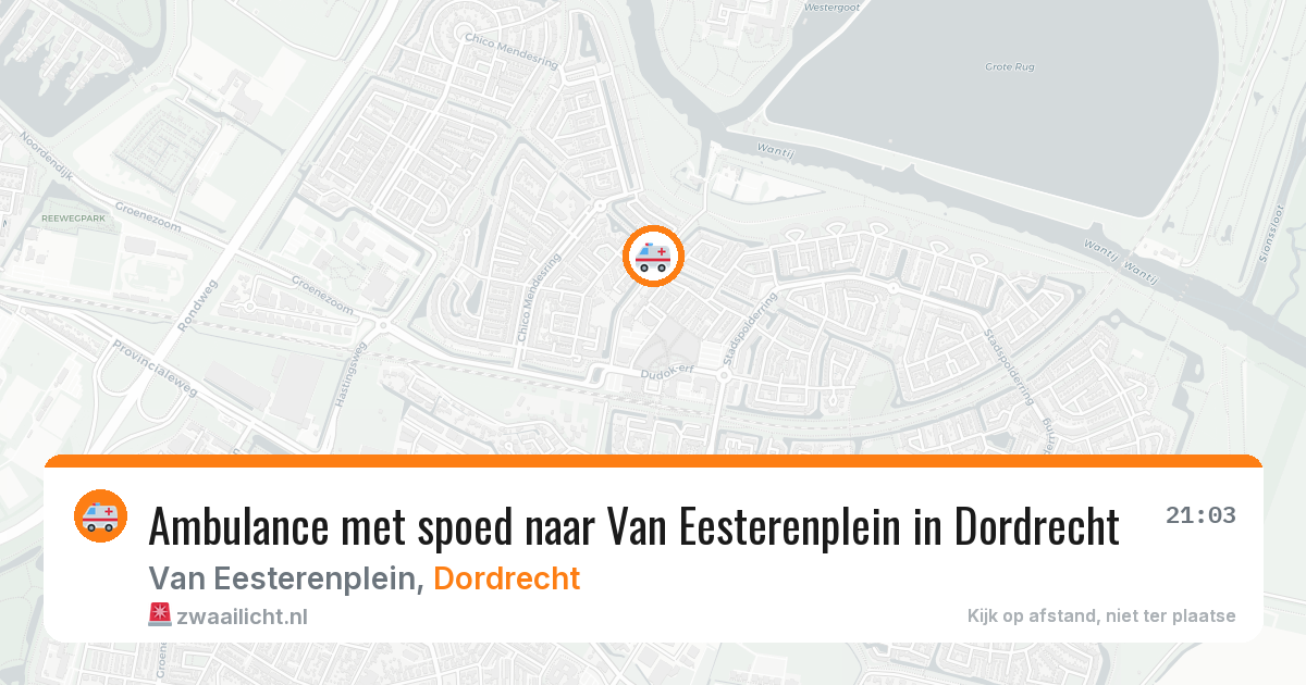 Ambulance met spoed naar Van Eesterenplein in Dordrecht — 30 jun 2026