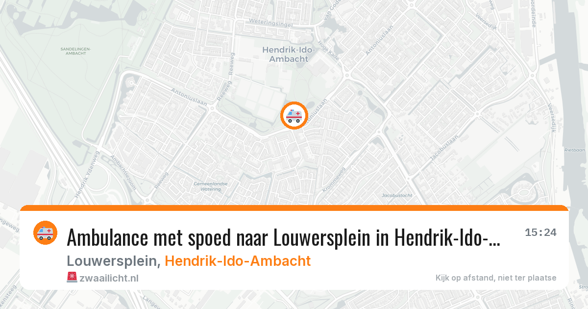 Ambulance met spoed naar Louwersplein in Hendrik-Ido-Ambacht — 30 mrt 2026