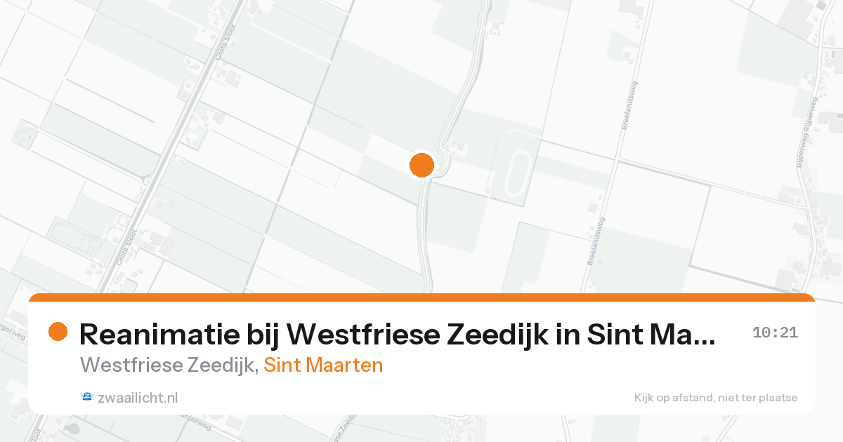 Reanimatie bij Westfriese Zeedijk in Sint Maarten — 23 aug 2026