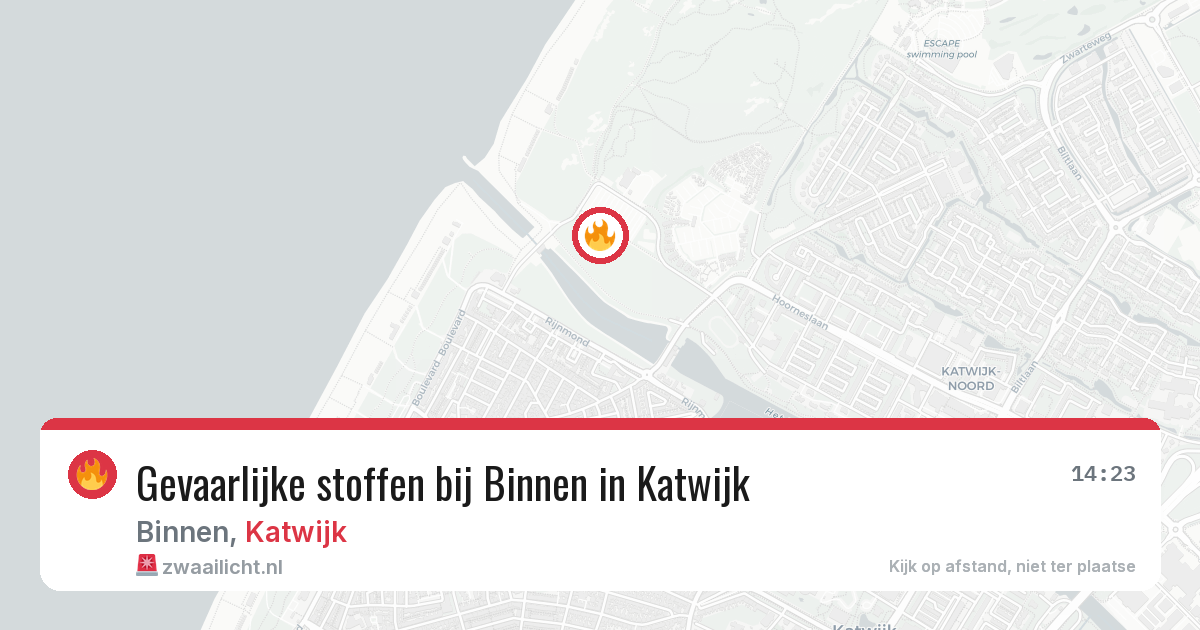 Gevaarlijke stoffen bij Binnen in Katwijk — 9 jul 2026