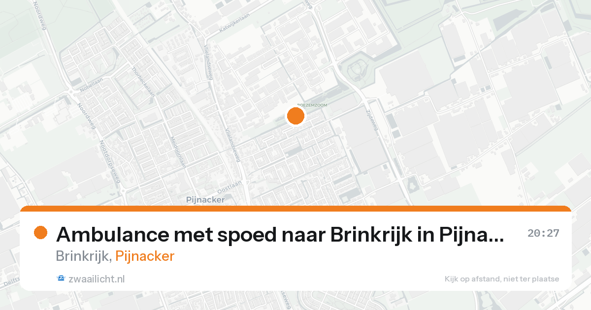 Ambulance met spoed naar Brinkrijk in Pijnacker — 19 aug 2026