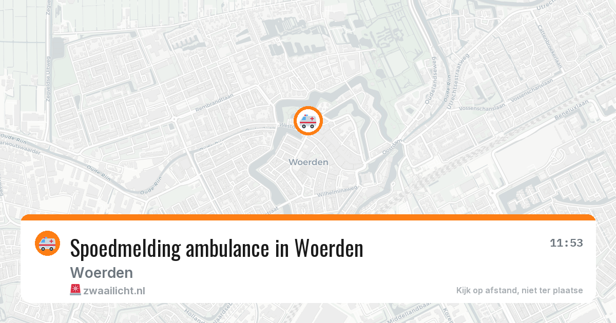 Spoedmelding ambulance in Woerden — 9 apr 2026