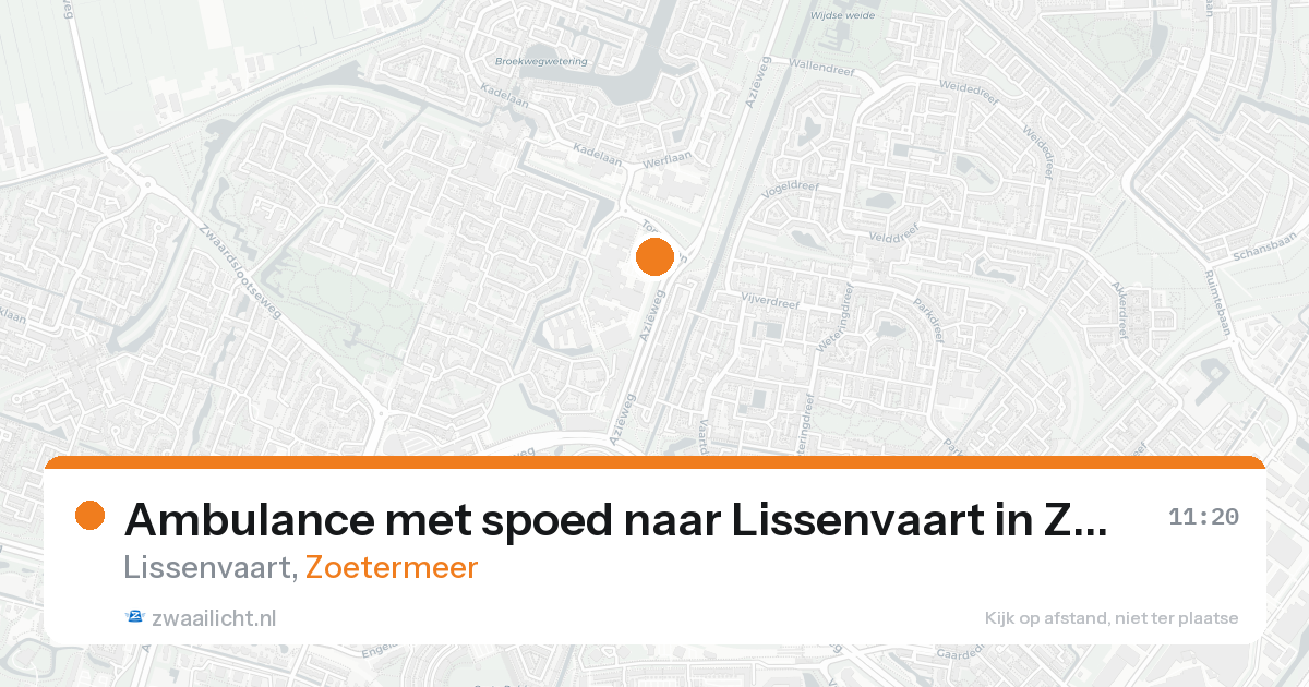 Ambulance met spoed naar Lissenvaart in Zoetermeer — 23 aug 2026