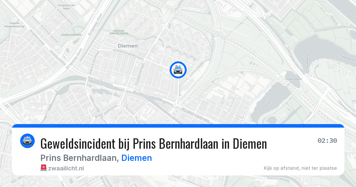 Geweldsincident bij Prins Bernhardlaan in Diemen — 13 jun 2026