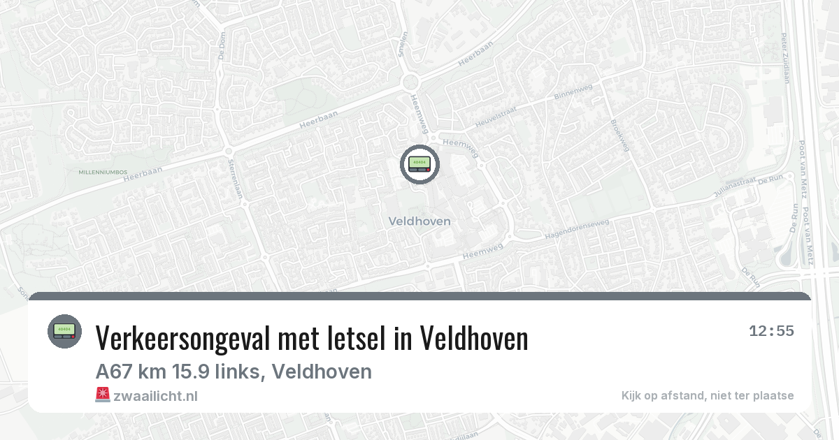 Verkeersongeval met letsel in Veldhoven — 11 apr 2026