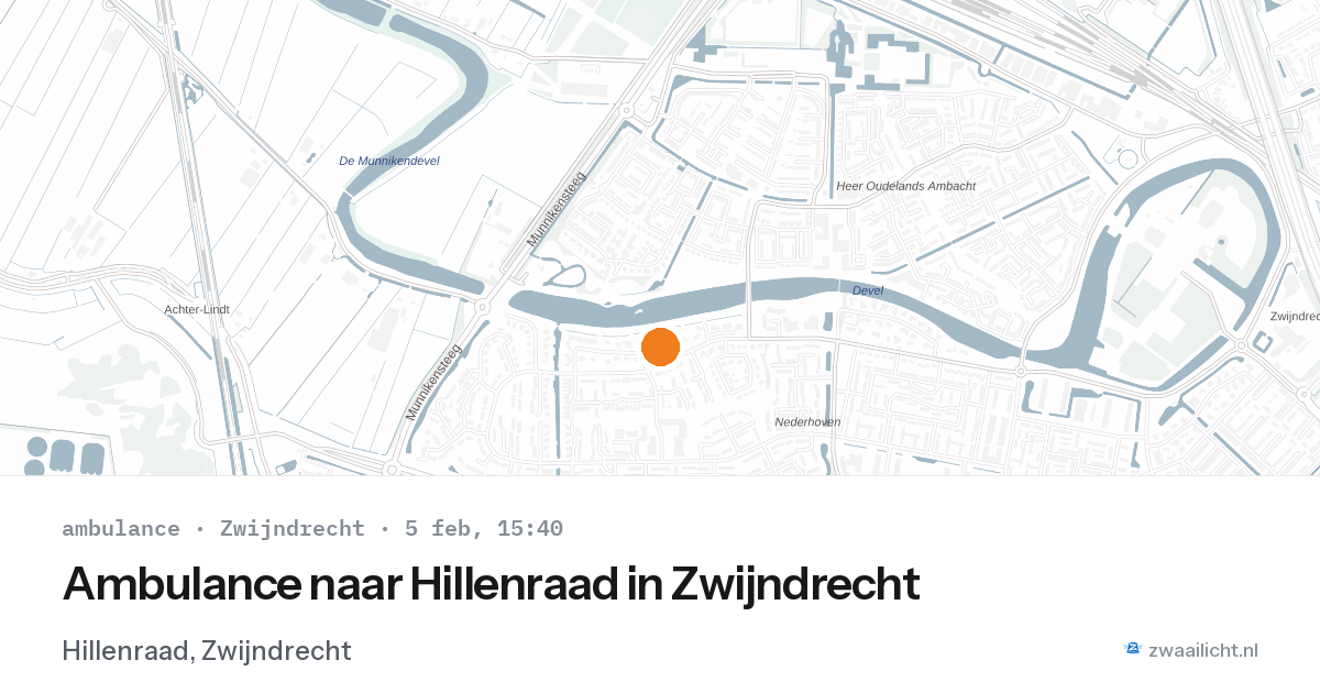 Ambulance naar Hillenraad in Zwijndrecht — 5 feb 2026