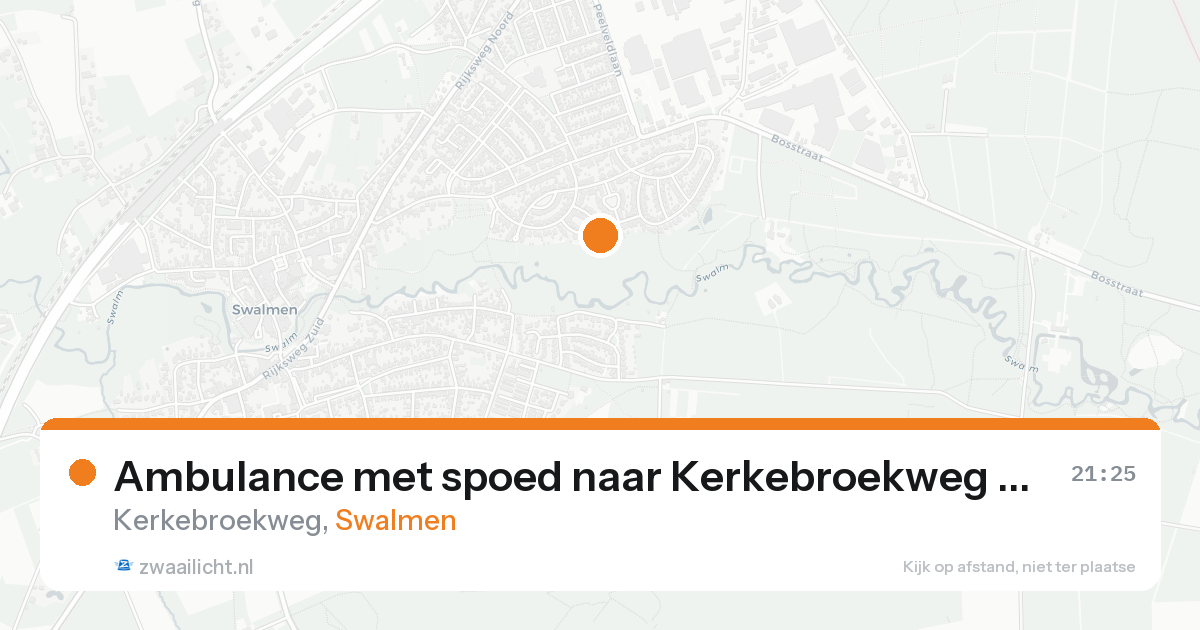 Ambulance met spoed naar Kerkebroekweg in Swalmen — 17 aug 2026