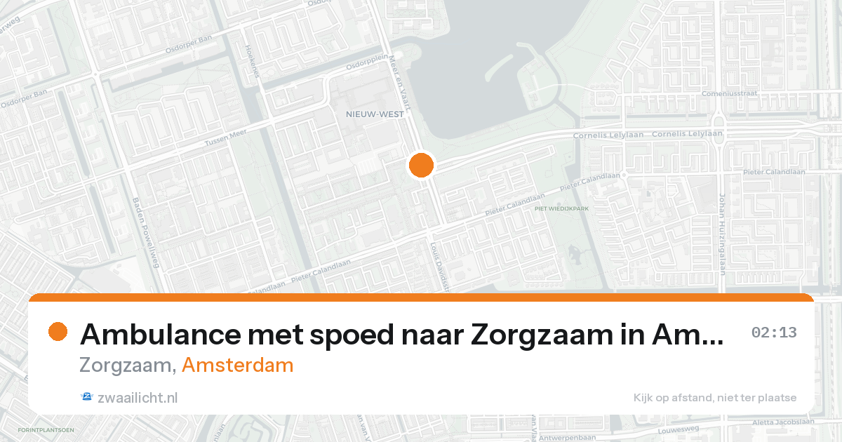 Ambulance met spoed naar Zorgzaam in Amsterdam — 5 jun 2026