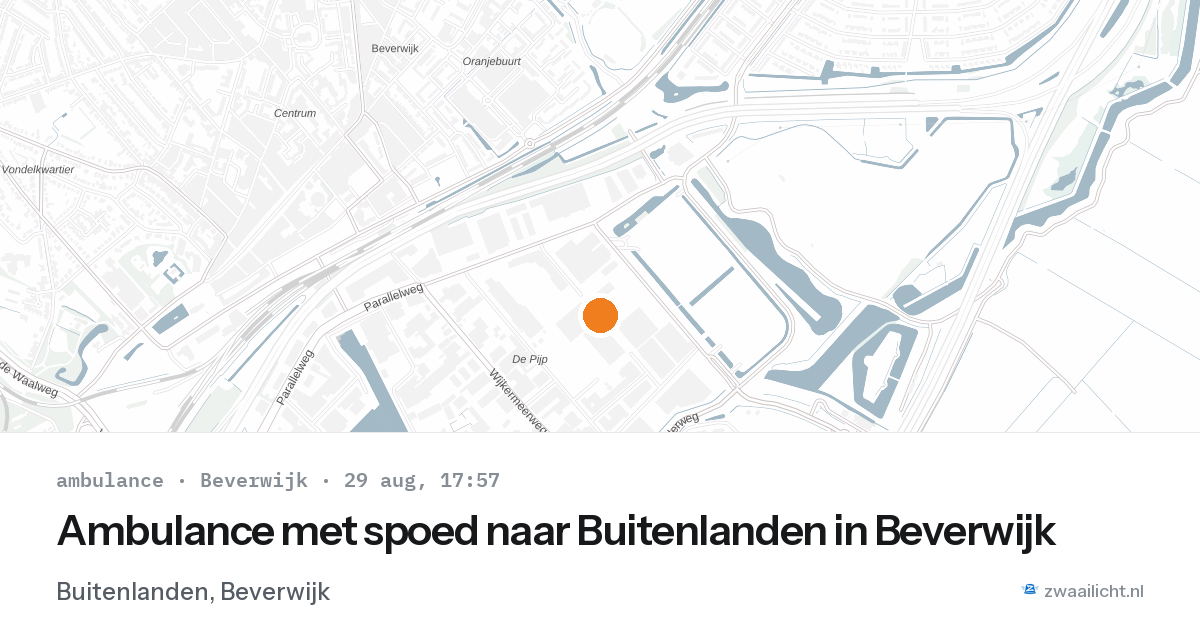 Ambulance met spoed naar Buitenlanden in Beverwijk — 29 aug 2026
