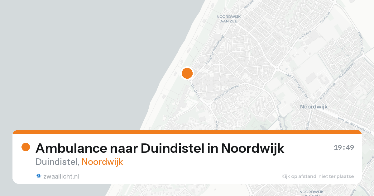 Ambulance naar Duindistel in Noordwijk — 18 aug 2026
