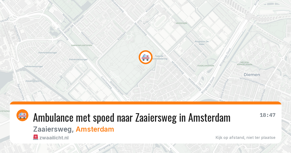 Ambulance met spoed naar Zaaiersweg in Amsterdam — 1 jul 2026