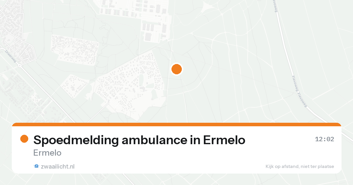 Spoedmelding ambulance in Ermelo — 16 aug 2026