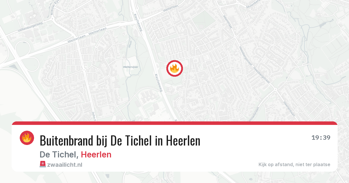 Buitenbrand bij De Tichel in Heerlen — 18 mei 2026