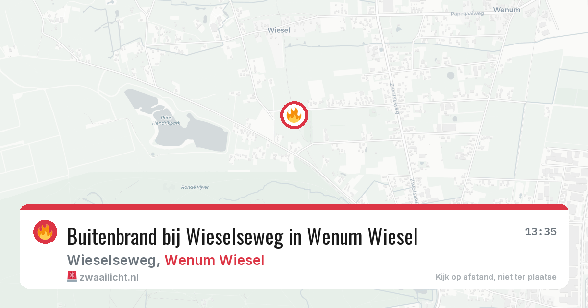 Buitenbrand bij Wieselseweg in Wenum Wiesel — 29 apr 2026