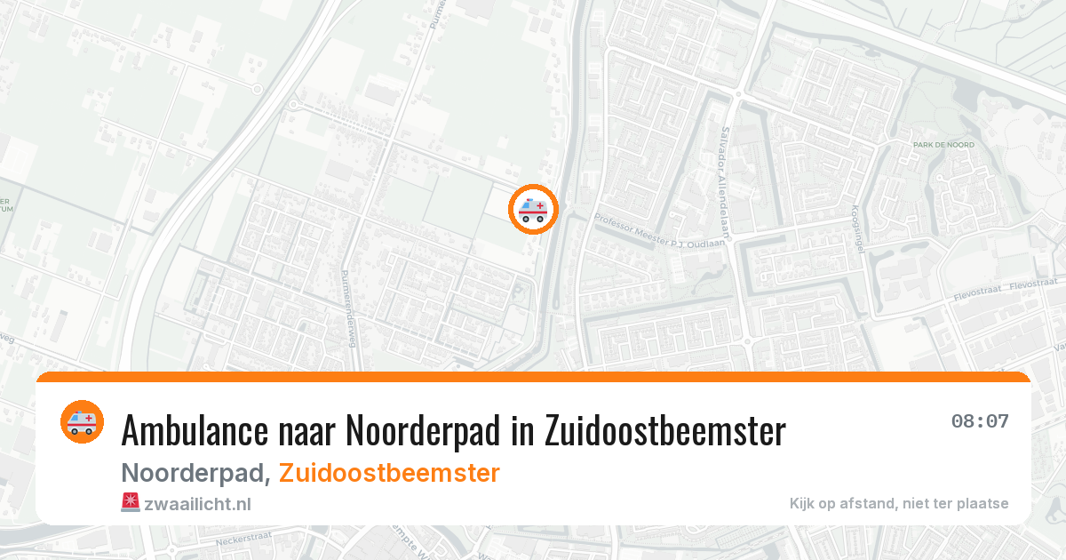 Ambulance naar Noorderpad in Zuidoostbeemster — 2 apr 2026