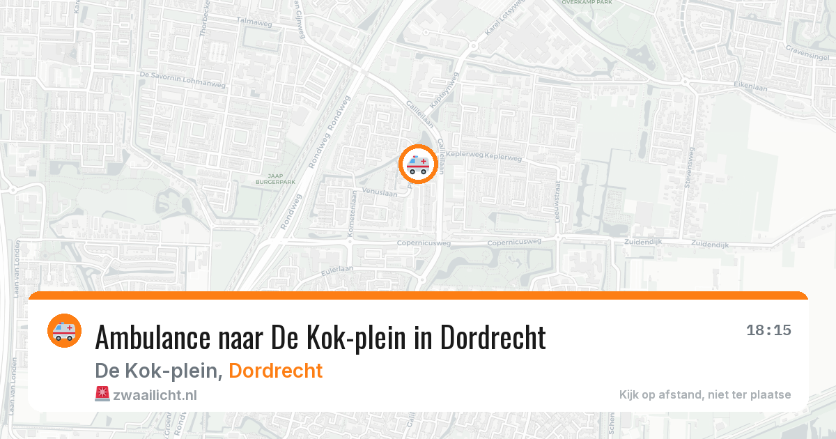 Ambulance naar De Kok-plein in Dordrecht — 30 mei 2026