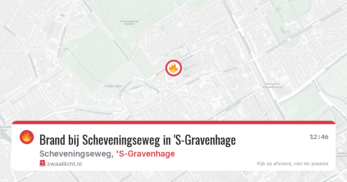 Brand bij Scheveningseweg in 'S-Gravenhage — 1 apr 2026