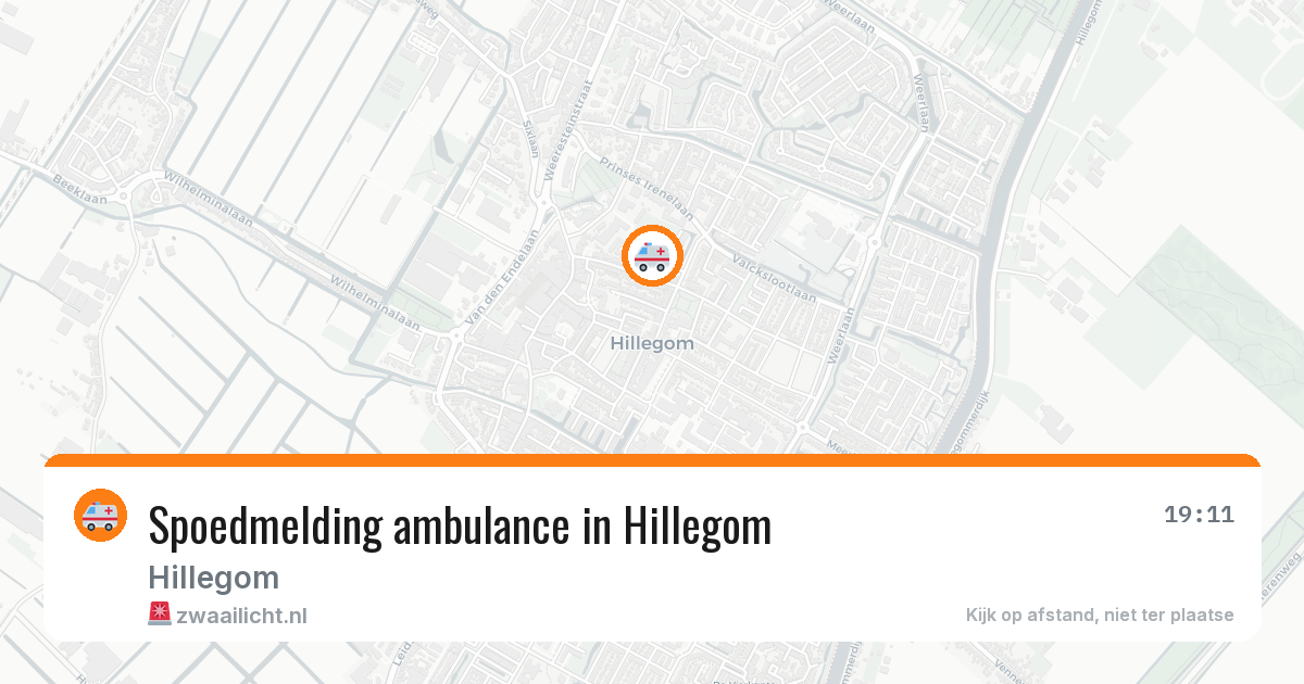 Spoedmelding ambulance in Hillegom — 1 jul 2026