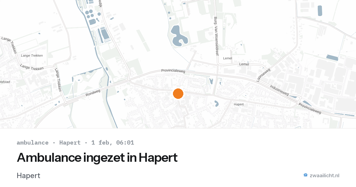 Ambulance ingezet in Hapert — 1 feb 2026