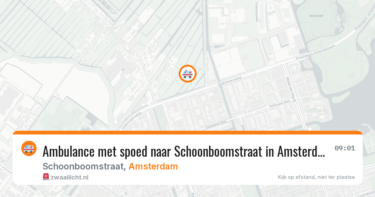 Ambulance met spoed naar Schoonboomstraat in Amsterdam — 30 mei 2026
