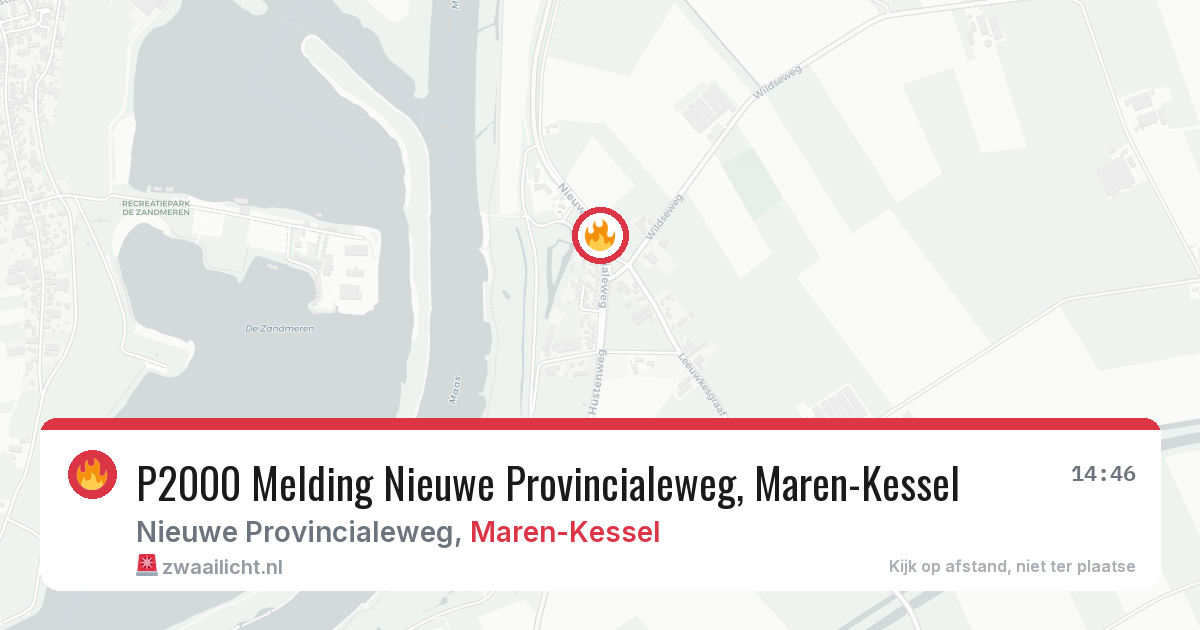 P2000 Melding Nieuwe Provincialeweg, Maren-Kessel — 6 feb 2026
