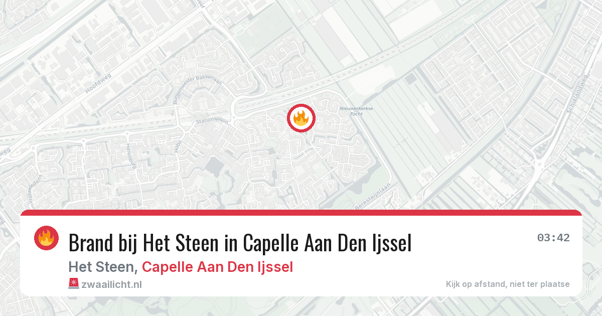 Brand bij Het Steen in Capelle Aan Den Ijssel — 8 apr 2026