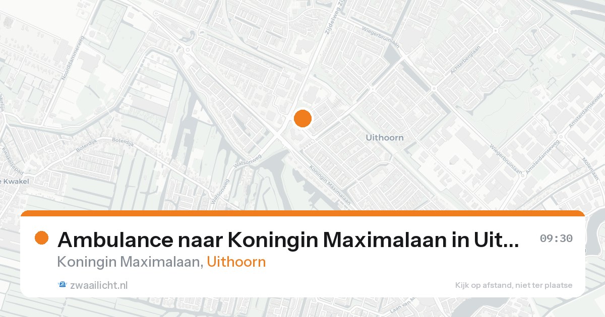 Ambulance naar Koningin Maximalaan in Uithoorn — 19 aug 2026